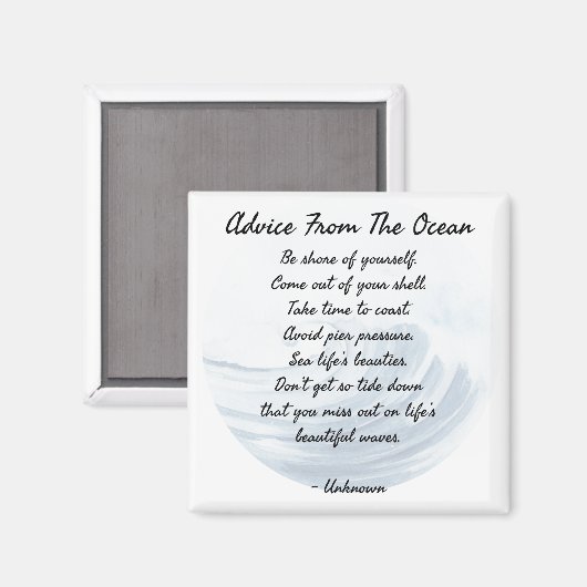 Advies uit de oceaan magneet (Voorkant / Achterkant)