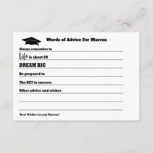 Advies van afstuderen wint Afstudeerder Informatiekaartje (Voorkant)