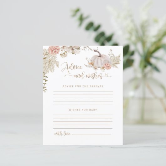 Advies van Boho-herfst en wensen voor ouderenkaart (Staand voorkant)