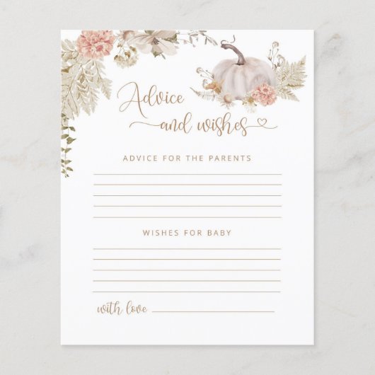 Advies van Boho-herfst en wensen voor ouderenkaart (Voorkant)