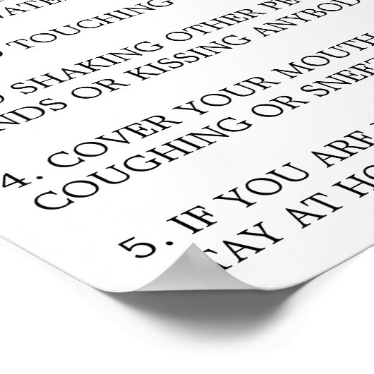 Advies van Covid-19 Poster (Hoek)