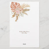 advies van de baby shower van de ouders teddy beer briefpapier (Achterkant)