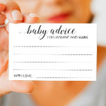 Advies van de baby voor nieuwe ouders - modern Bab<br><div class="desc">Deze mooie baby-advieskaarten zullen het perfecte compliment zijn voor een baby shower. Gebruik deze moderne kaarten in plaats van een traditioneel gastenboek,  of,  zij zullen ook een geweldig baby shower spel maken!</div>