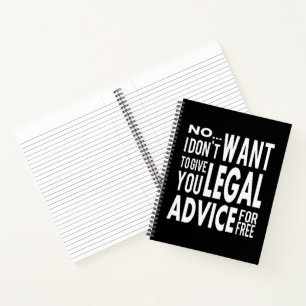 Advies van de Gift van de advocaat het Vrije Notitieboek