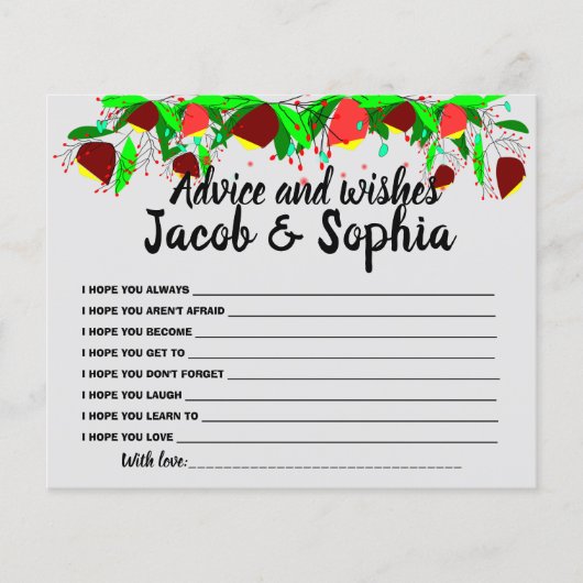 Advies van de Kaart van het vrijgezellenfeest en w (Voorkant)