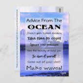 advies van de oceaan - Briefkaart (Voorkant / Achterkant)