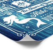 Advies Van De Oceaan Schattige Strand Quote Poster (Hoek)