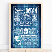 Advies van de Ocean Cute Beach Quote Poster