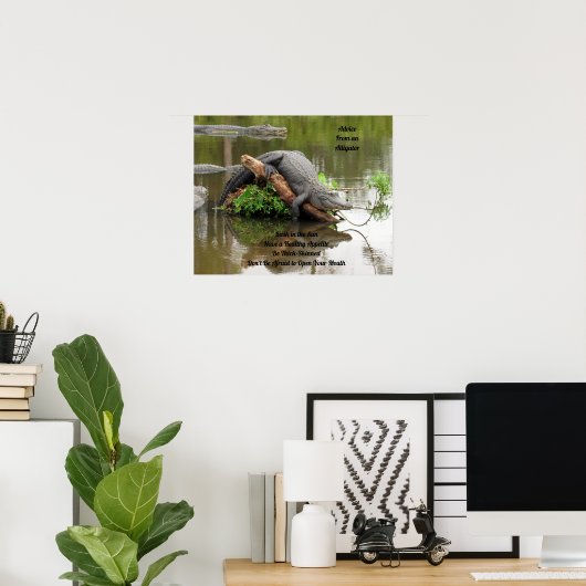 Advies van een alligatorPoster Poster (Thuiskantoor)