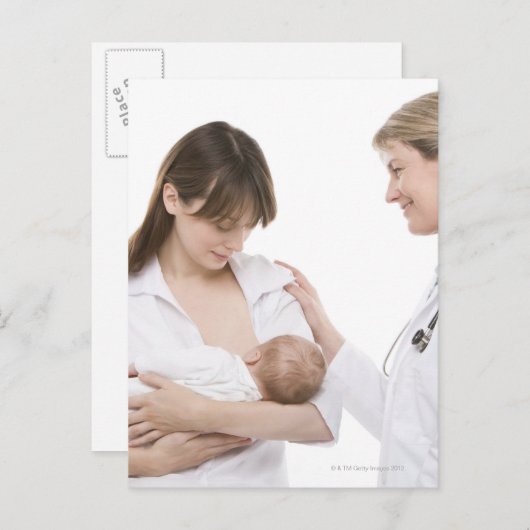 Advies van een arts over borstvoeding briefkaart (Voorkant / Achterkant)
