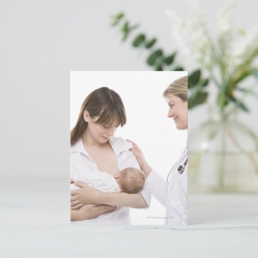 Advies van een arts over borstvoeding briefkaart (Staand voorkant)