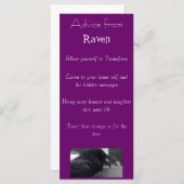 Advies van een bladwijzer Raven Spirit (Voorkant / Achterkant)