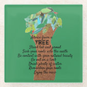 Advies van een boom glazen onderzetter (Voorkant)