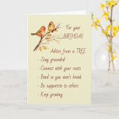 Advies van een Boom Inspirerend Citaat BIRTHDAY Kaart (Gele Bloem)