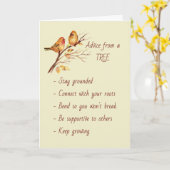 Advies van een Boom Inspirerend Citaat van Boom Kaart (Gele Bloem)