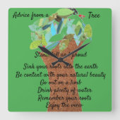 Advies van een boom vierkante klok (Voorkant)