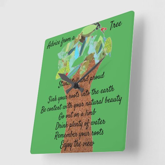 Advies van een boom vierkante klok (Hoek)