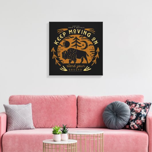 Advies van een Buffalo Canvas Afdruk (Insitu (Woonkamer))