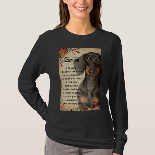 Advies van een Dachshund T-shirt (Voorkant)