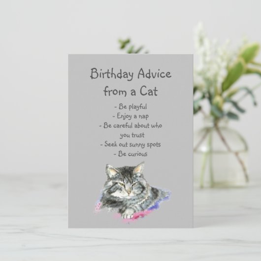 Advies van een dierlijk Humor van Cat Fun (Staand voorkant)