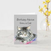 Advies van een dierlijk Humor van Cat Fun Kaart (Gele Bloem)