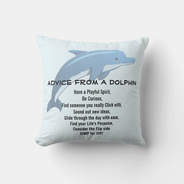 Advies van een dolfijn kussen (Voorkant)