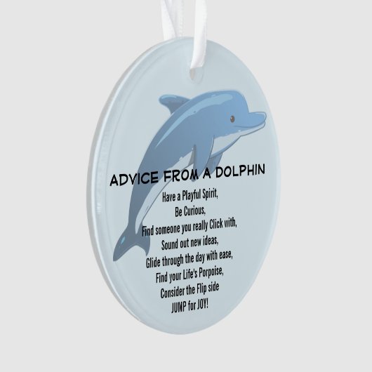 Advies van een Dolphin Acryl Ornament (voorkant)