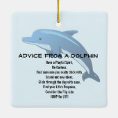 Advies van een Dolphin Acryl Ornament (Achterkant)