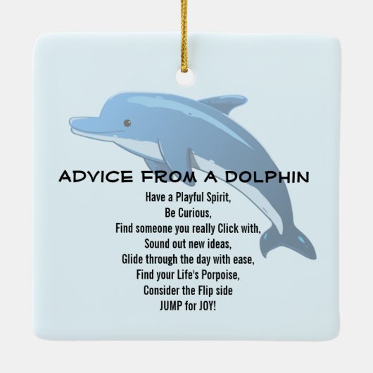 Advies van een Dolphin Acryl Ornament (Achterkant)