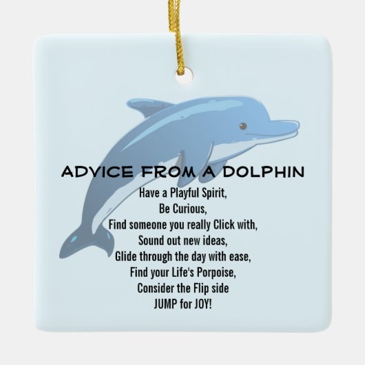 Advies van een Dolphin Acryl Ornament (Voorkant)