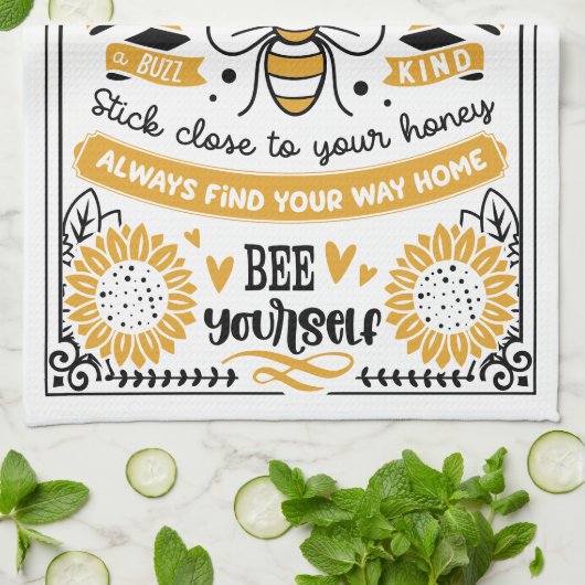 Advies van een Honeybee Theedoek (Gevouwen)