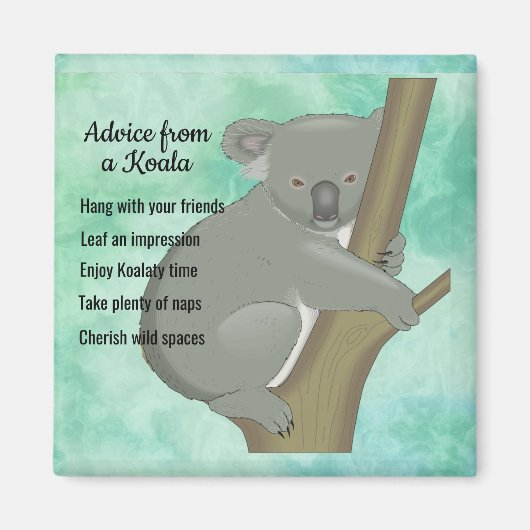 Advies van een Koala Design Magnet (Voorkant)