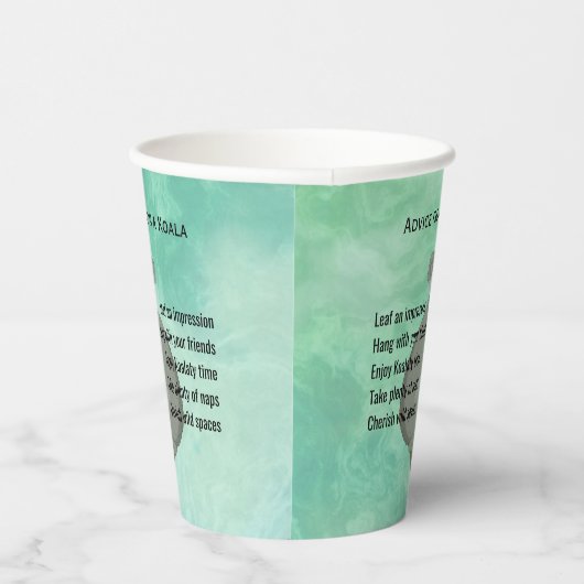 Advies van een Koala Design Paper Cups Papieren Bekers (Rechts)