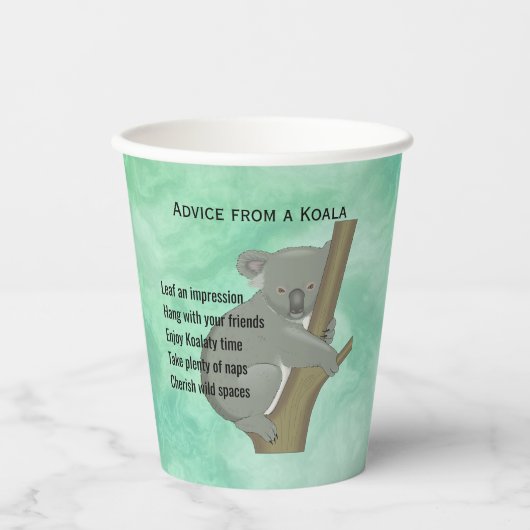 Advies van een Koala Design Paper Cups Papieren Bekers (Voorkant)