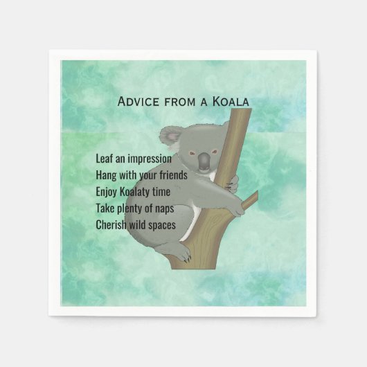 Advies van een Koala Design Paper Napkins Servet (Voorkant)