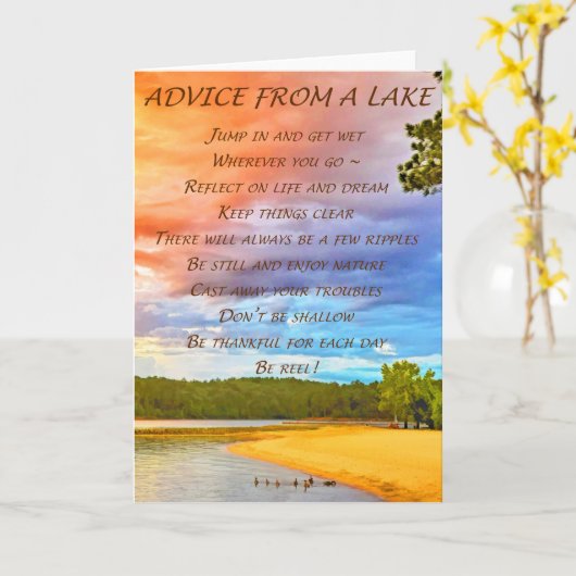 Advies van een meer kaart (Gele Bloem)