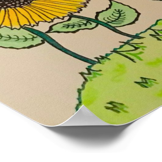 "Advies van een Poster met zonnebloemen" (Hoek)