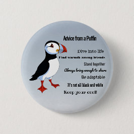 Advies van een Puffin Design Button