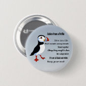 Advies van een Puffin Design Button (Voorkant /achterkant)