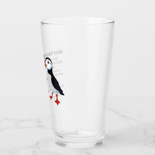 Advies van een Puffin Design Drink glas (Links)