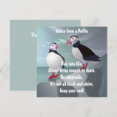 Advies van een Puffin Design Flat Kaart (Voorkant / Achterkant)
