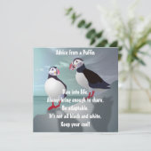 Advies van een Puffin Design Flat Kaart (Staand voorkant)