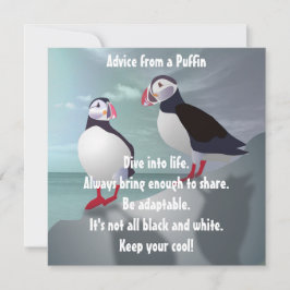 Advies van een Puffin Design Flat Kaart