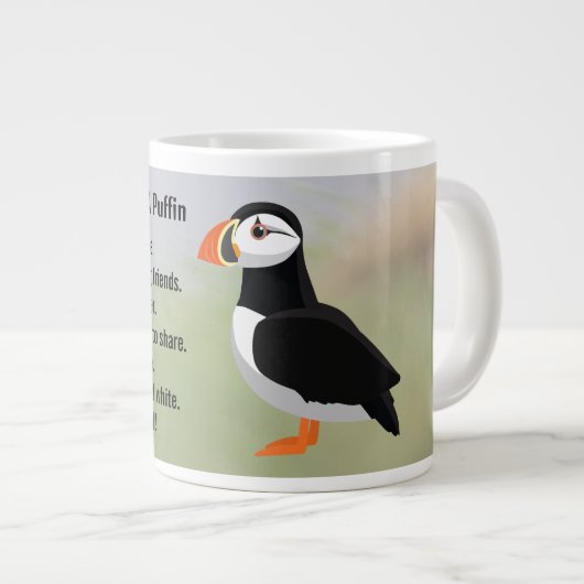 Advies van een Puffin Design Grote Koffiekop (Voorkant rechts)
