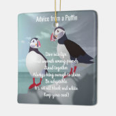 Advies van een Puffin Design Keramisch Ornament (Links)