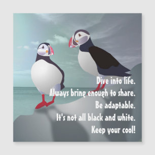Advies van een Puffin Design Magnetic Kaart