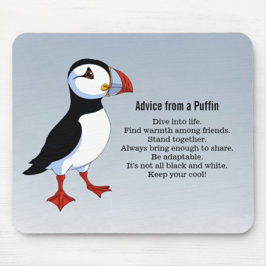 Advies van een Puffin Design Muismat (Voorkant)