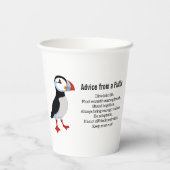 Advies van een Puffin Design Papieren Bekers (Achterkant)