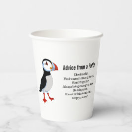 Advies van een Puffin Design Papieren Bekers