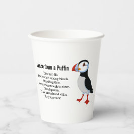 Advies van een Puffin Design Papieren Bekers